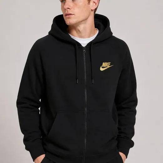 Buso Nike negro cremallera dorado de la categoría Busos en Busos Medellín