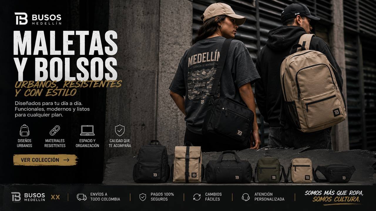 Maletas y bolsos urbanos Busos Medellín